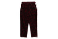 A BATHING APE SOLID CAMO VELOUR METAL ONE POINT RELAXED FIT TRACK PANTS