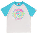 A BATHING APE BAPE KIDS NEON APE HEAD TEE