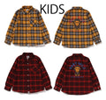 A BATHING APE BAPE KIDS CHECK BABY MILO EMBROIDERY PRINT SHIRT