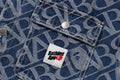 A BATHING APE DENIM MONOGRAM METAL ONE POINT BAPE DENIM JACKET
