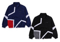 A BATHING APE COLOR BLOCKING METAL LOGO PIN TRACK JACKET