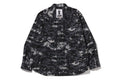 A BATHING APE MULTI PIXEL CAMO MILITARY SHIRT