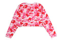 A BATHING APE Ladies' ABC CAMO BAPE STA LOGO CROPPED L/S TEE