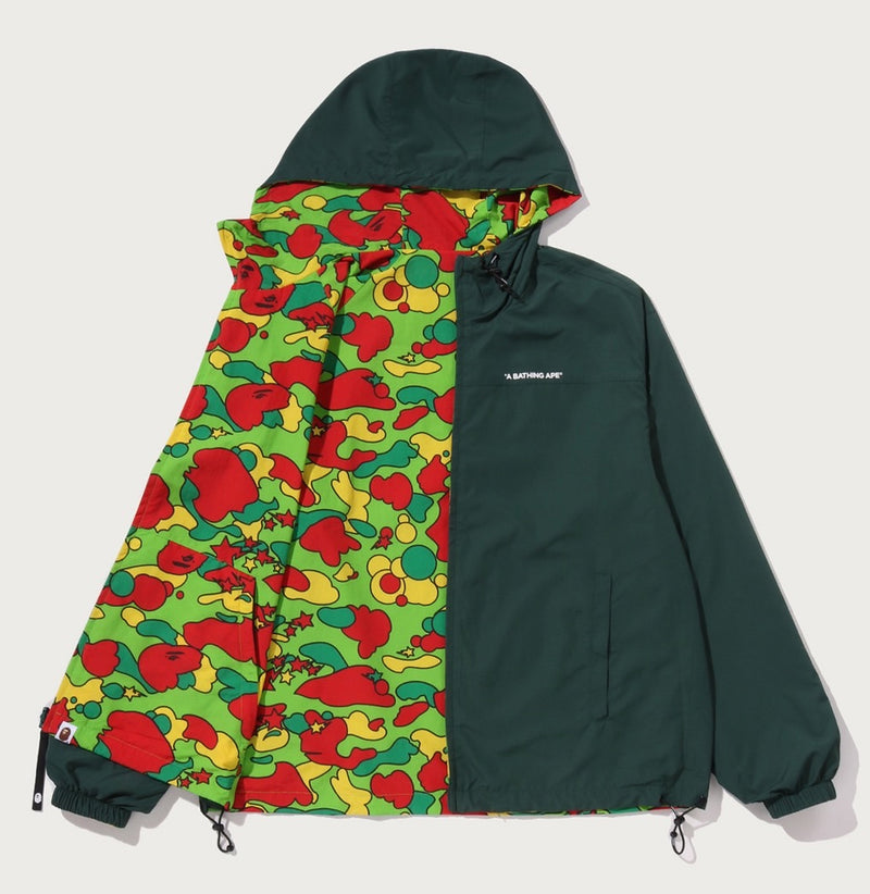 A BATHING APE STA CAMO REVERSIBLE HOODIE JACKET