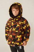 A BATHING APE BAPE KIDS 1ST CAMO SNOWBOARD DOWN JACKET