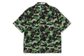 A BATHING APE Ladies' ABC CAMO OPEN COLLAR SHIRT