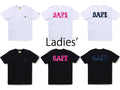 A BATHING APE Ladies' COLOR CAMO BAPE LOGO TEE