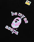 A BATHING APE BAPE x AESPA COLLEGE RELAXED FIT TEE