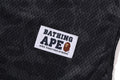 A BATHING APE CAMO STRIPE BASEBALL SHIRT