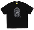A BATHING APE MULTI LOGO APE HEAD RELAXED FIT TEE