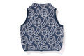 A BATHING APE BAPE KIDS BANANA MILO KNIT JACQUARD VEST