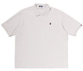 A BATHING APE ONE `POINT RELAXED FIT POLO SHIRT