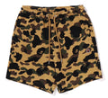 A BATHING APE 1ST CAMO JACQUARD ONE POINT RELAXED FIT SWEAT SHORTS