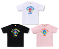 A BATHING APE COLORS MILO COLLEGE TEE