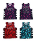 A BATHING APE COLOR CAMO MESH MULTI LOGO RELAXED FIT TANK TOP