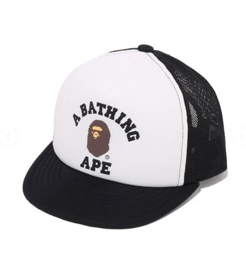 A BATHING APE BAPE KIDS COLLEGE MESH CAP