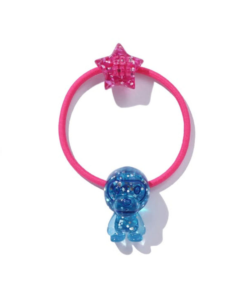 A BATHING APE Ladies' BABY MILO GLITTER ACRYLIC RUBBER BAND SET