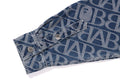 A BATHING APE DENIM MONOGRAM METAL ONE POINT BAPE DENIM JACKET