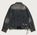 A BATHING APE BAPE BLACK HEAVY WASHED DENIM JACKET