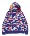 A BATHING APE SCREEN CAMO SHARK FULL ZIP HOODIE