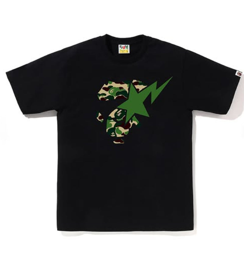 A BATHING APE ABC CAMO APE FACE STA TEE