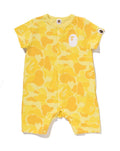 A BATHING APE BAPE KIDS ABC CAMO APE HEAD ROMPERS