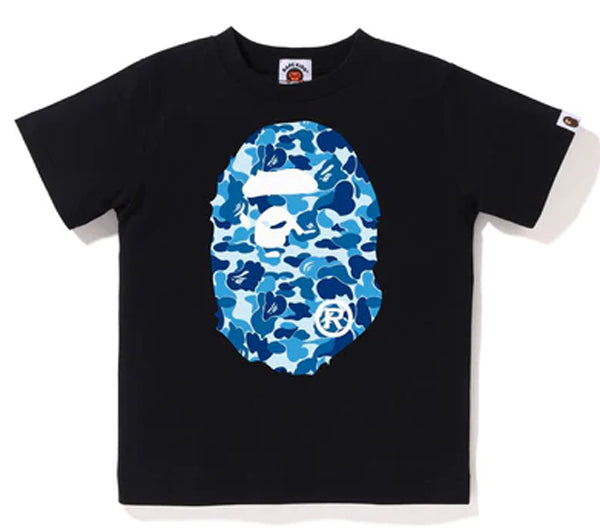A BATHING APE BAPE KIDS ABC CAMO BIG APE HEAD TEE