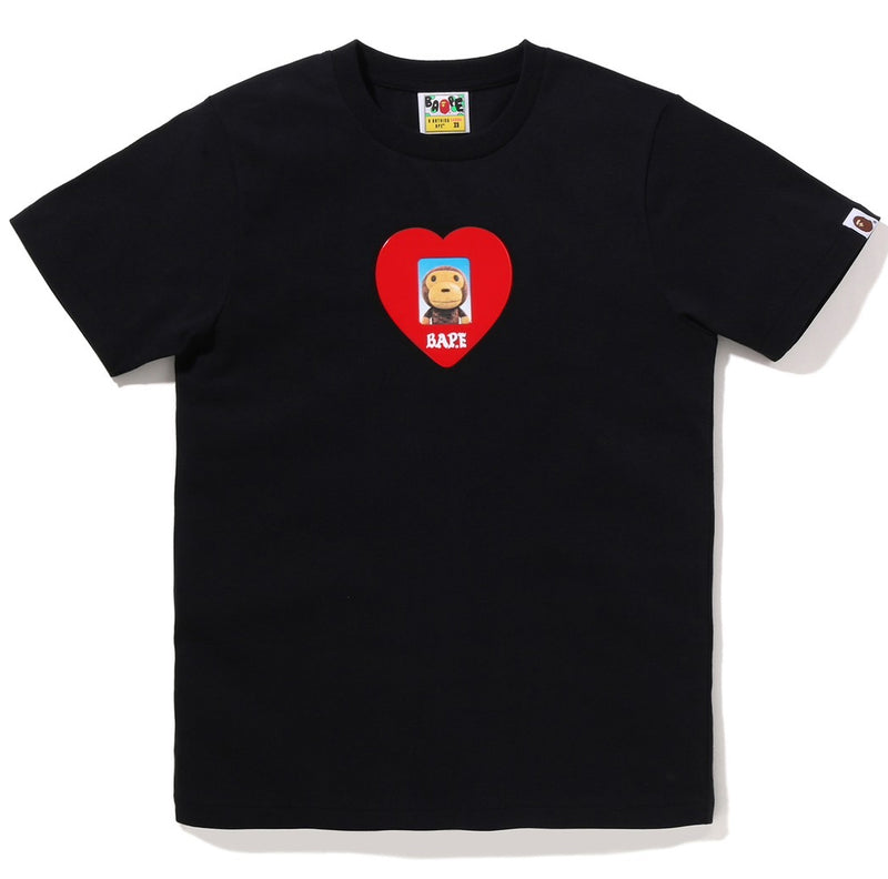 A BATHING APE Ladies' HEART ID MILO PHOTO TEE