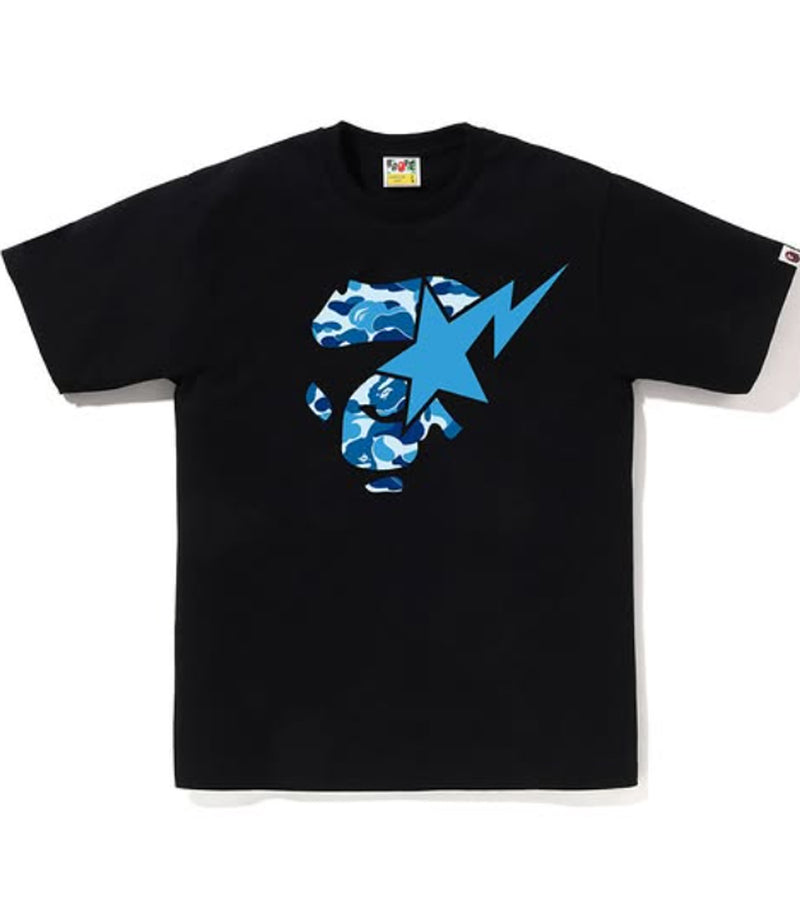 A BATHING APE ABC CAMO APE FACE STA TEE