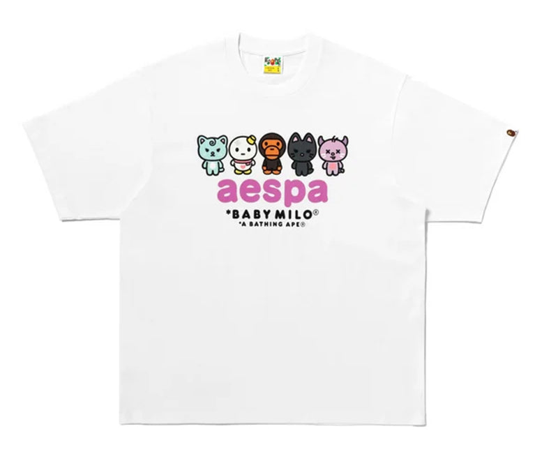 A BATHING APE BAPE x AESPA BABY MILO RELAXED FIT TEE