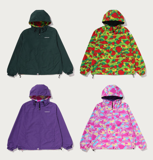 A BATHING APE STA CAMO REVERSIBLE HOODIE JACKET