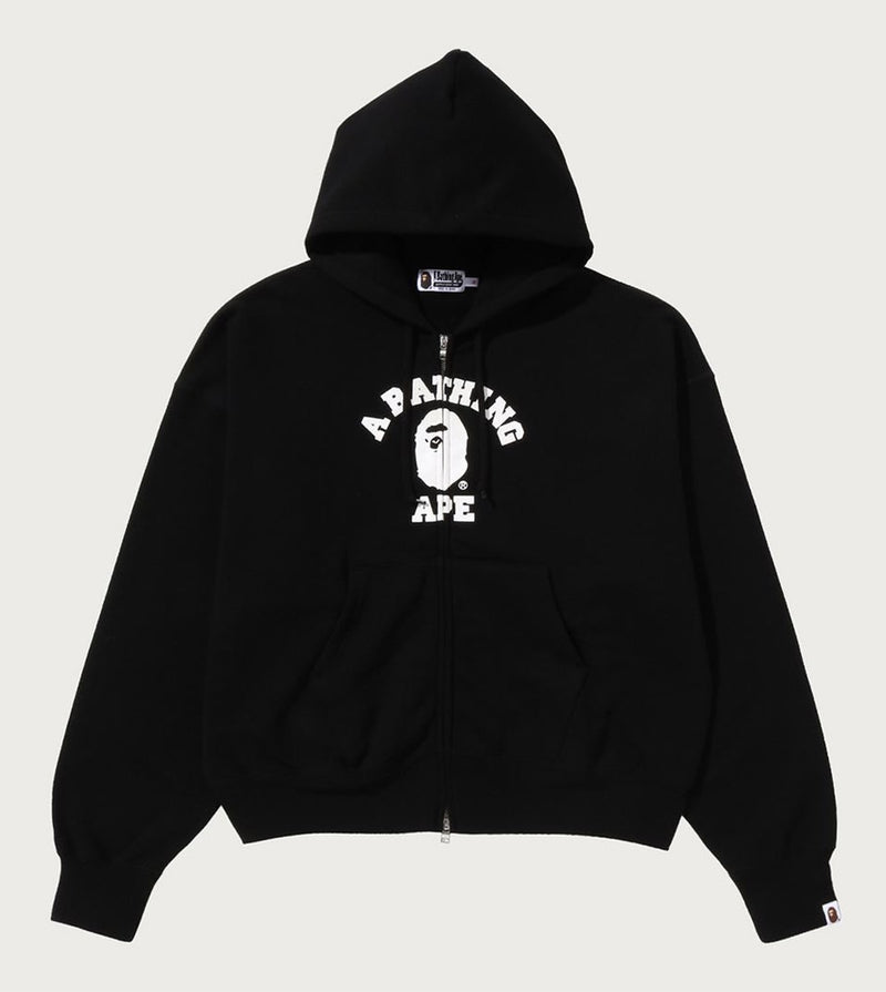 A BATHING APE Ladies' COLLEGE OVERSIZED ZIP HOODIE