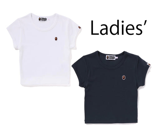 A BATHING APE Ladies' APE HEAD ONE POINT CROPPED TEE