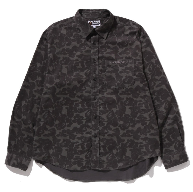 A BATHING APE SOLID CAMO CORDUROY RELAXED FIT L/S SHIRT