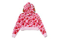 A BATHING APE Ladies' ABC CAMO BABY LISA CROPPED FULL ZIP HOODIE