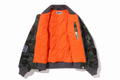 A BATHING APE HYBRID CAMO MULTI BADGE PADDED MA-1 JACKET