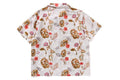 A BATHING APE VACATION PATTERN OPEN COLLAR SS SHIRT