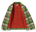 A BATHING APE BAPE CHECK CPO ZIP JACKET