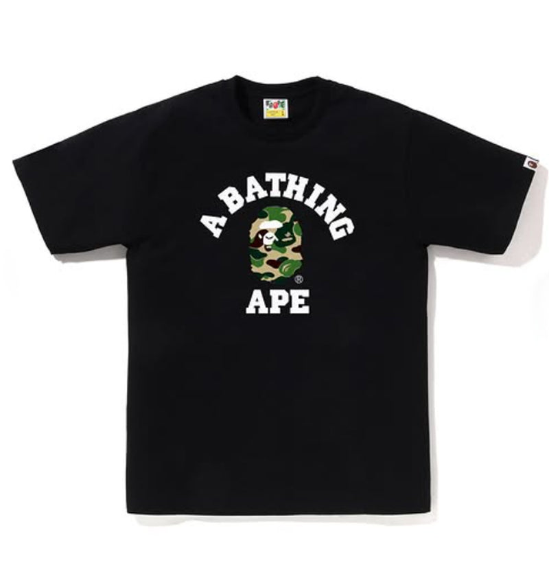 A BATHING APE ABC CAMO COLLEGE TEE