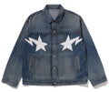 A BATHING APE COLOR STONE DENIM JACKET