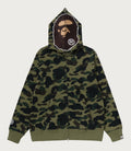 A BATHING APE 1ST CAMO 2ND APE FULL ZIP HOODIE