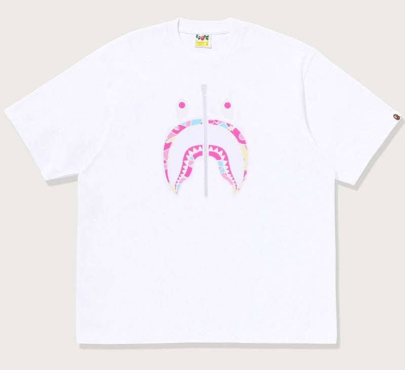 A BATHING APE STA CAMO SHARK FACE RELAXED FIT TEE