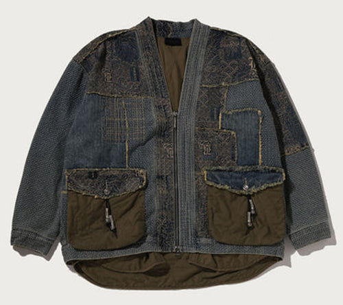 A BATHING APE BAPE BLACK HYBRID KIMONO JACKET