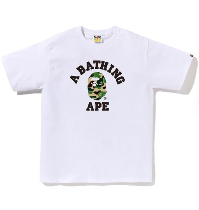 A BATHING APE ABC CAMO COLLEGE TEE