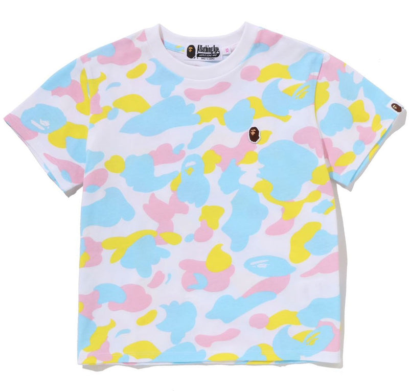 A BATHING APE Ladies' NEW MULTI CAMO ONE POINT MINI TEE - happyjagabee store