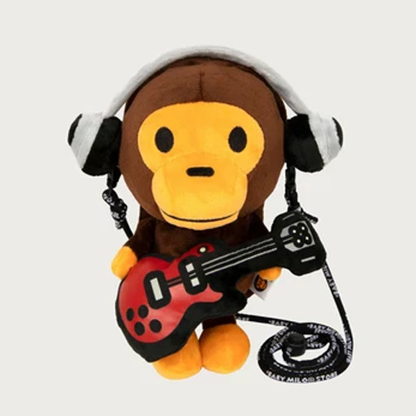 A BATHING APE BABY MILO STORE BABY MILO GUITAR PLUSH DOLL MOBILE PHONE BAG
