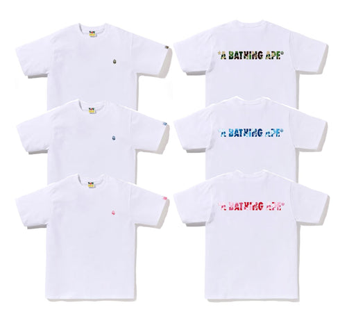 A BATHING APE ABC CAMO ONE POINT TEE
