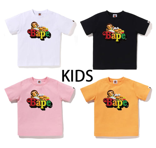 A BATHING APE BAPE KIDS 3D MILO JUNKFOOD ON BAPE TEE