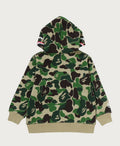 A BATHING APE BAPE KIDS ABC CAMO SHARK ZIP HOODIE