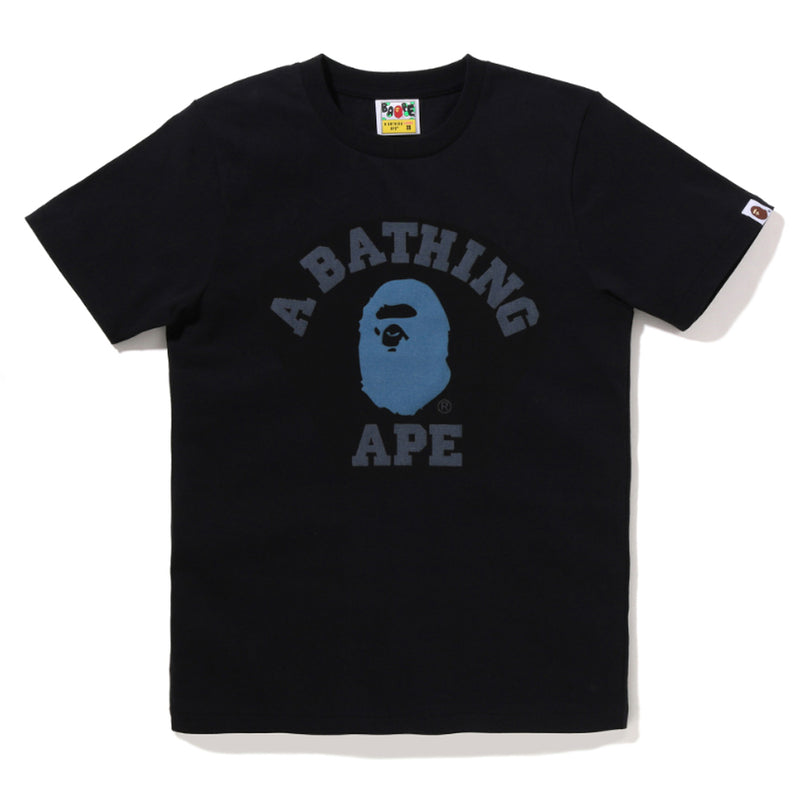 A BATHING APE Ladies' DENIM COLLEGE TEE